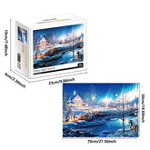 1000 Teile Puzzle - Schnee und Nordlichter